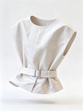 Dries Van Noten Sleeveless Belted Peplum Top